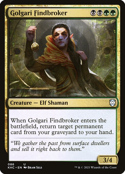 Golgari Findbroker (86) [Kaldheim Commander]