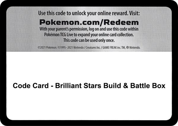 Code Card - Brilliant Stars Build & Battle Box [SWSH09 Brilliant Stars]