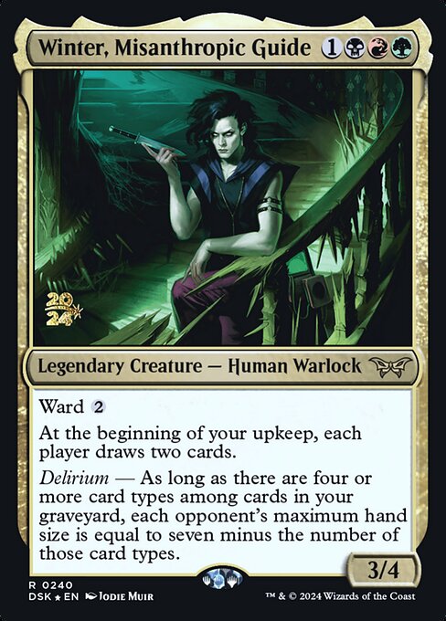 Winter, Misanthropic Guide (240s) [Duskmourn: House of Horror Promos]