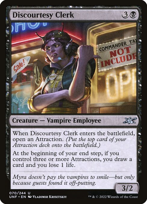 Discourtesy Clerk (70) [Unfinity]