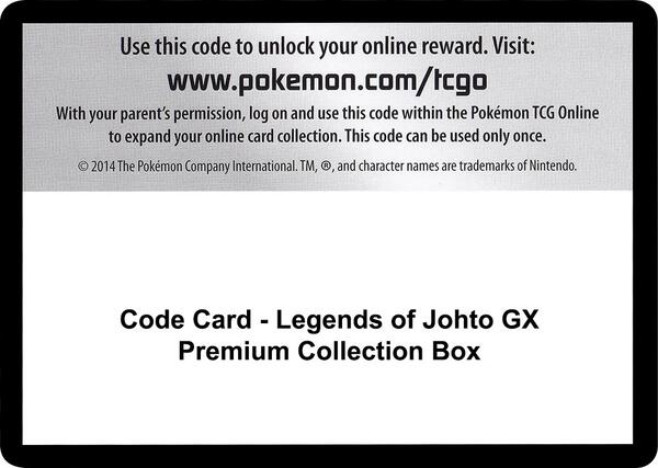 Code Card - Legends of Johto GX Premium Collection Box [SM Ultra Prism]