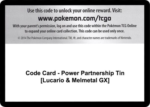 Code Card - Power Partnership Tin [Lucario & Melmetal GX] [SM Unified Minds]