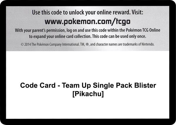 Code Card - Team Up Single Pack Blister [Pikachu] [SM Team Up]