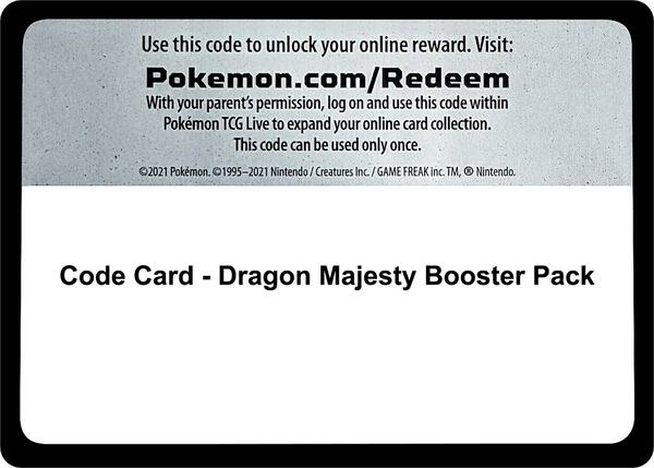 Code Card - Dragon Majesty Booster Pack [Dragon Majesty]