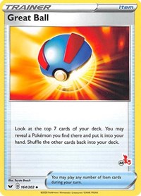 Great Ball - 164/202 (#48 Cinderace Stamped) (164/202) [Battle Academy 2022]