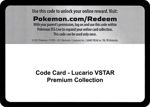 Code Card - Lucario VSTAR Premium Collection [Miscellaneous Cards and Products]
