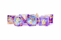 Royal Geode Sharp Edge Resin Dice 7 Piece image 0