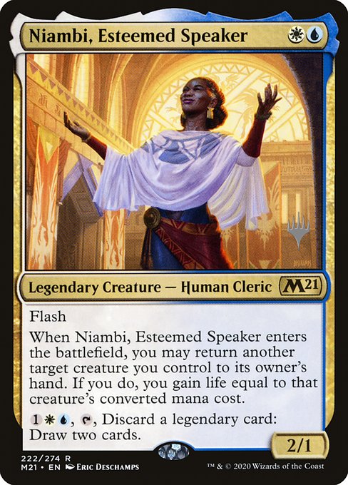 Niambi, Esteemed Speaker (222p) [Core Set 2021 Promos]