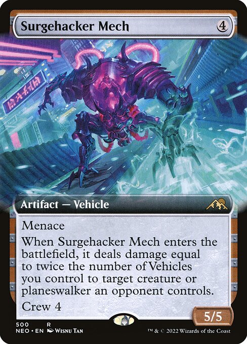 Surgehacker Mech (500) [Kamigawa: Neon Dynasty] [Extended Art]