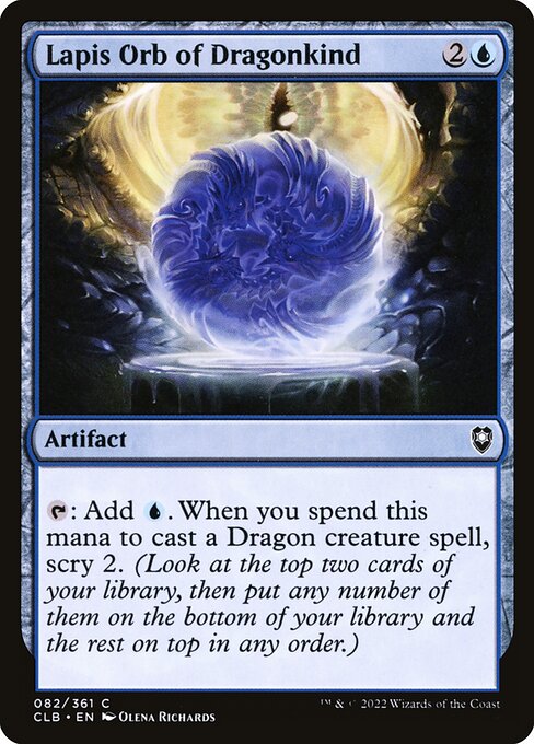 Lapis Orb of Dragonkind (82) [Commander Legends: Battle for Baldur's Gate]