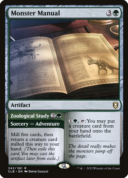 Monster Manual // Zoological Study (242) [Commander Legends: Battle for Baldur's Gate]