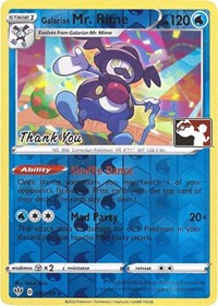 Galarian Mr. Rime - 036/189 (Pokemon League) [Thank You] (036/189) [Miscellaneous Cards and Products]