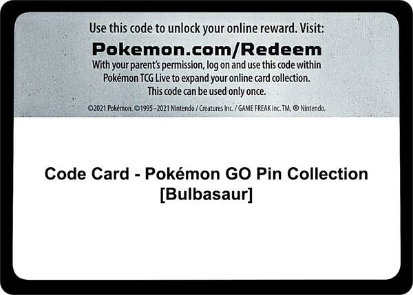 Code Card - Pokemon GO Pin Collection [Bulbasaur] [Pokemon GO]