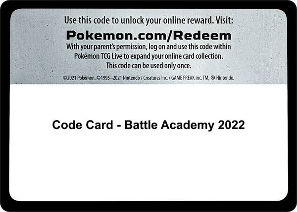 Code Card - Battle Academy 2022 [Battle Academy 2022]