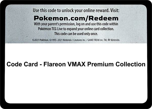 Code Card - Flareon VMAX Premium Collection [Miscellaneous Cards and Products]