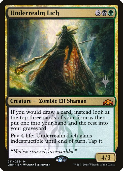 Underrealm Lich (211p) [Guilds of Ravnica Promos]