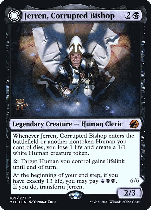 Jerren, Corrupted Bishop // Ormendahl, the Corrupter (109s) [Innistrad: Midnight Hunt Promos]