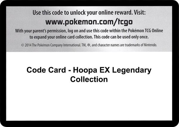 Code Card - Hoopa EX Legendary Collection [XY BREAKthrough]