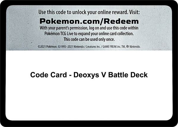 Code Card - Deoxys V Battle Deck [Miscellaneous Cards and Products]