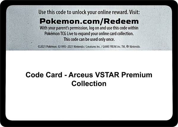 Code Card - Arceus VSTAR Premium Collection [SWSH11 Lost Origin]