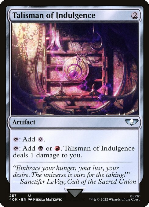 Talisman of Indulgence (257) [Warhammer 40,000 Commander]