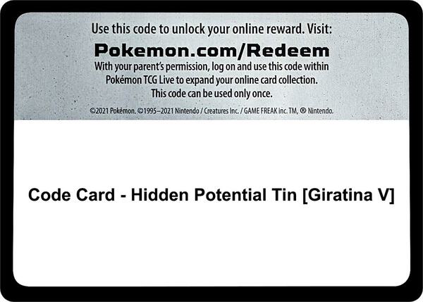 Code Card - Hidden Potential Tin [Giratina V] [Miscellaneous Cards and Products]