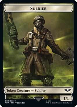 Soldier (004) // Arco-Flagellant Double-Sided Token (Surge Foil) (4 // 11) [Warhammer 40,000 Commander]