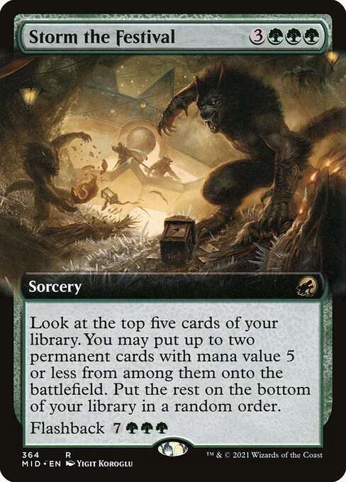 Storm the Festival (364) [Innistrad: Midnight Hunt] [Extended Art]
