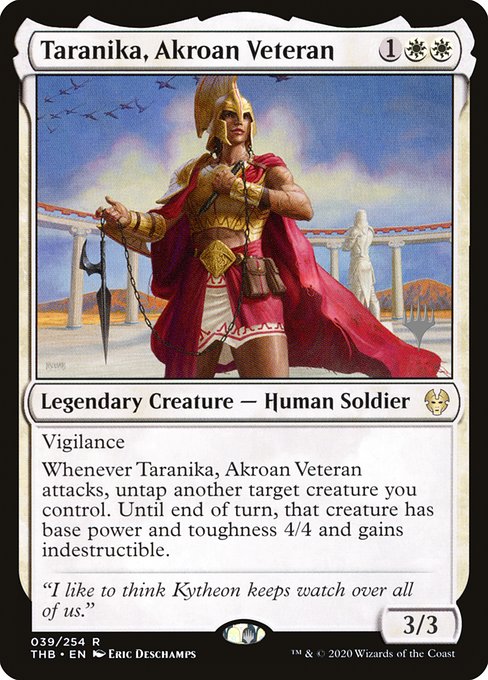 Taranika, Akroan Veteran (39p) [Theros Beyond Death Promos]