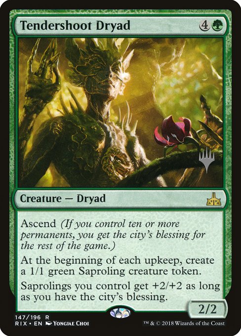 Tendershoot Dryad (147p) [Rivals of Ixalan Promos]