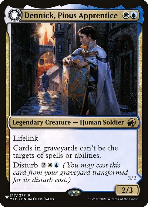 Dennick, Pious Apprentice // Dennick, Pious Apparition (MID-217) [The List]