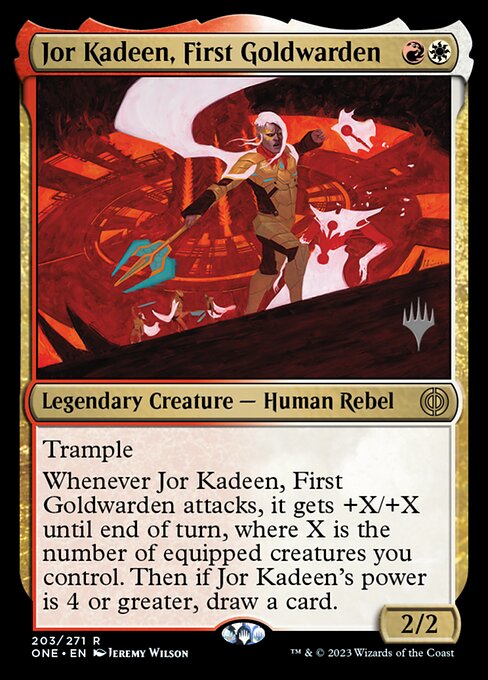 Jor Kadeen, First Goldwarden (203p) [Phyrexia: All Will Be One Promos]