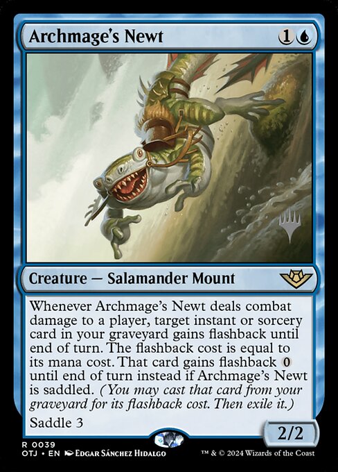 Archmage's Newt (39p) [Outlaws of Thunder Junction Promos]