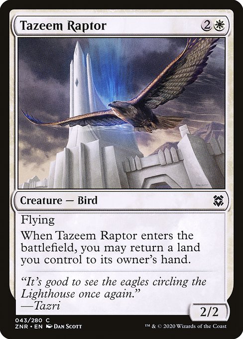 Tazeem Raptor (43) [Zendikar Rising]