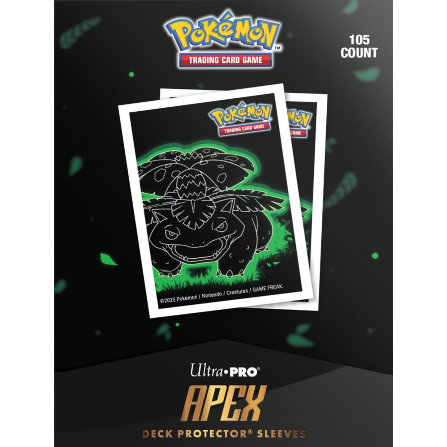 Ultra Pro Apex Pokemon Neon Kanto Venusaur Sleeves 105 Count