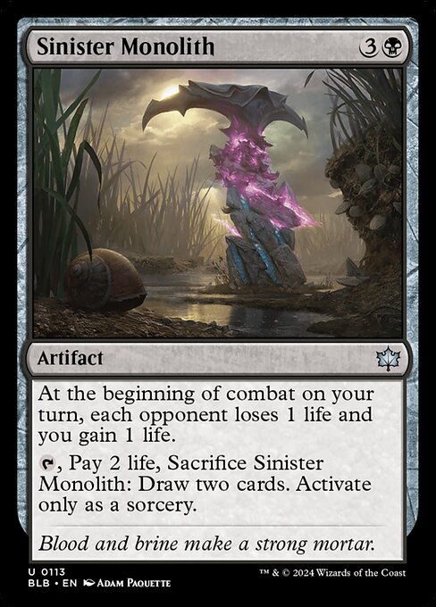 Sinister Monolith (113) [Bloomburrow]