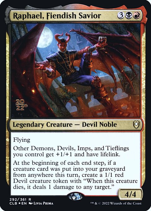 Raphael, Fiendish Savior (292s) [Battle for Baldur's Gate Promos]