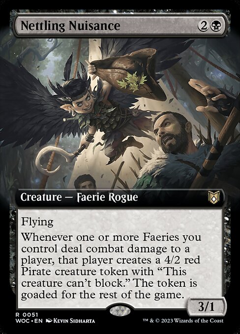 Nettling Nuisance (51) [Wilds of Eldraine Commander] [Extended Art]