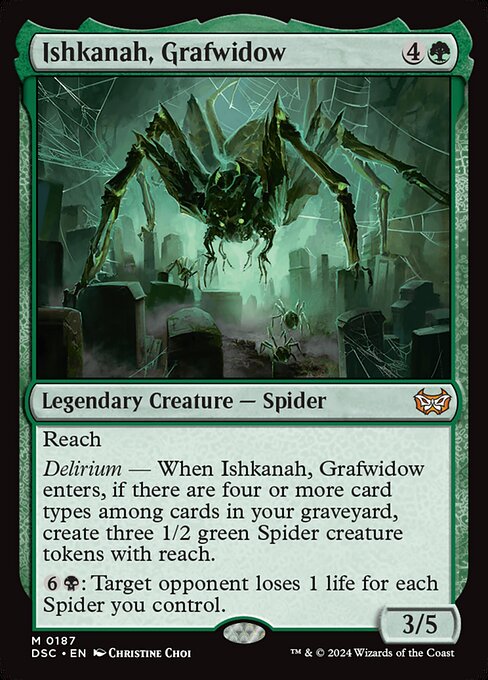 Ishkanah, Grafwidow (187) [Duskmourn: House of Horror Commander]