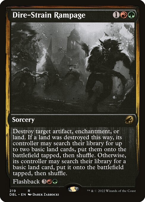 Dire-Strain Rampage (219) [Innistrad: Double Feature]