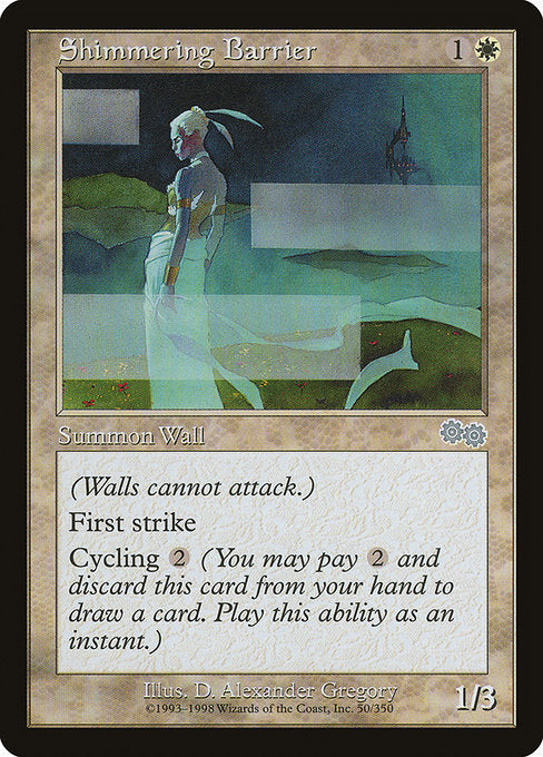 Shimmering Barrier (50) [Urza's Saga]