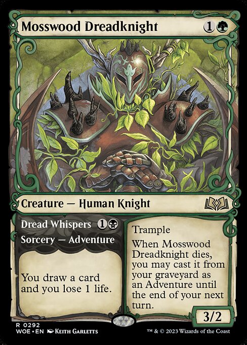 Mosswood Dreadknight // Dread Whispers (292) [Wilds of Eldraine] [Showcase]