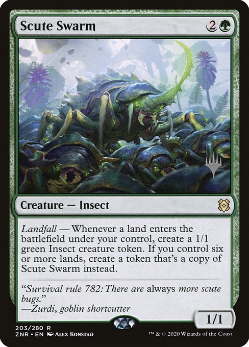 Scute Swarm (203p) [Zendikar Rising Promos]