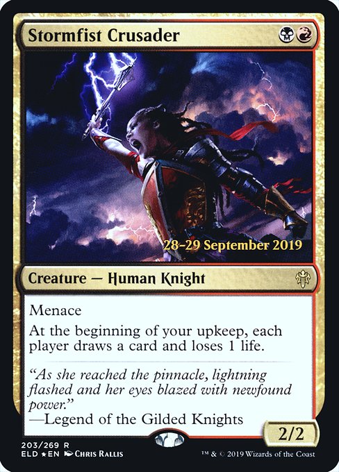 Stormfist Crusader (203s) [Throne of Eldraine Promos]