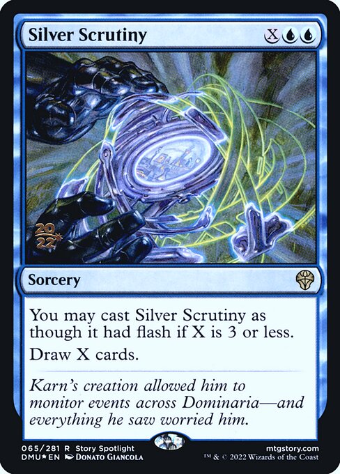 Silver Scrutiny (65s) [Dominaria United Promos]