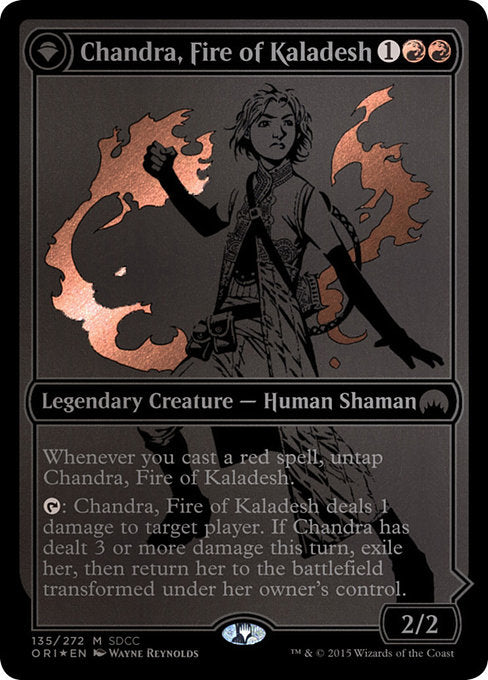 Chandra, Fire of Kaladesh // Chandra, Roaring Flame (135) [San Diego Comic-Con 2015]