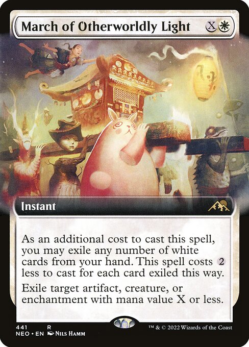 March of Otherworldly Light (441) [Kamigawa: Neon Dynasty] [Extended Art]