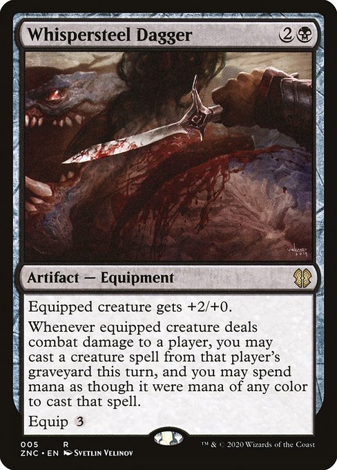 Whispersteel Dagger (5) [Zendikar Rising Commander]