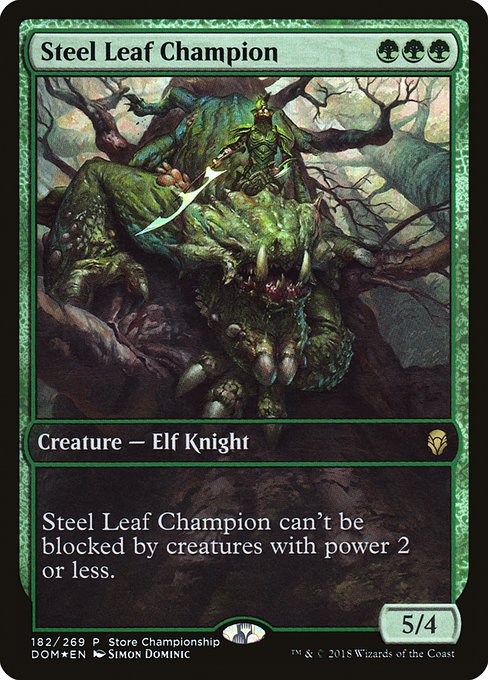 Steel Leaf Champion (182) [Dominaria Promos]