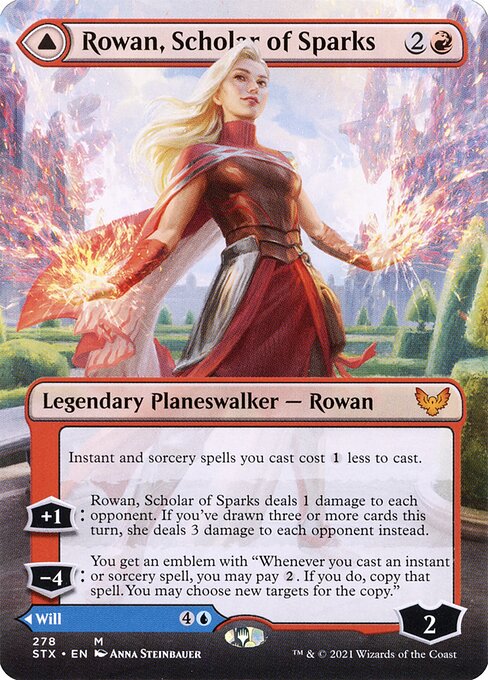 Rowan, Scholar of Sparks // Will, Scholar of Frost (278) [Strixhaven: School of Mages] [Borderless]